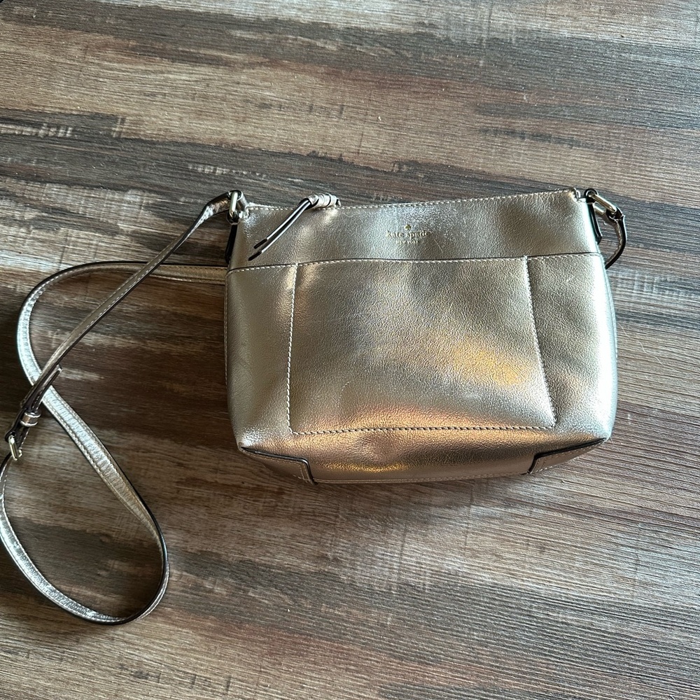 Kate Spade Metallic Gold Crossbody Bag